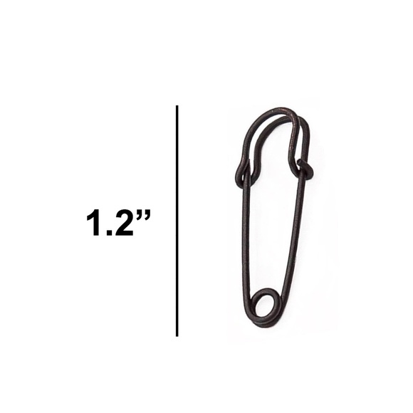 2/$20! Black Safety Pin Earrings - Picture 6 of 8